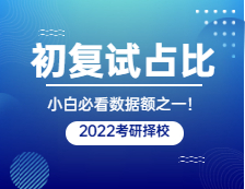 2022考研择校：这些院校复试压力小初试占比高，你知道吗？