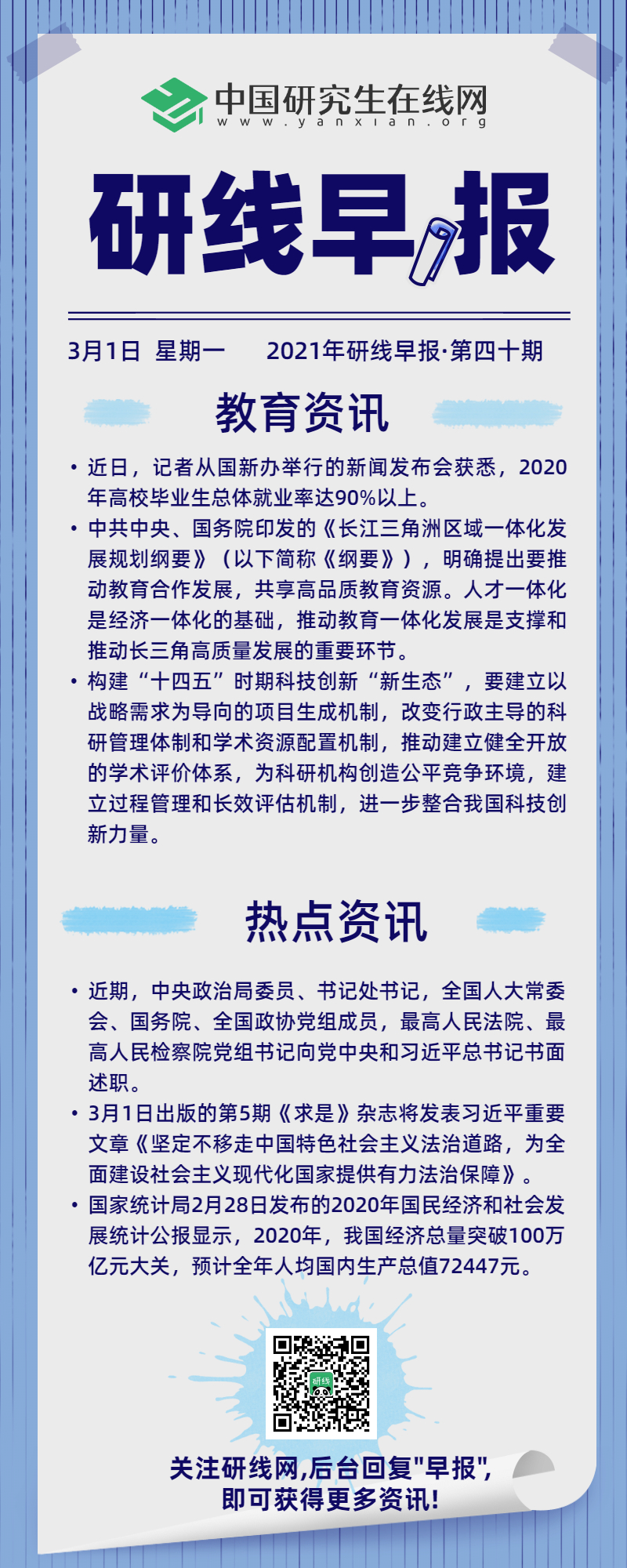 【2021年研线早报·第四十期】3月1日